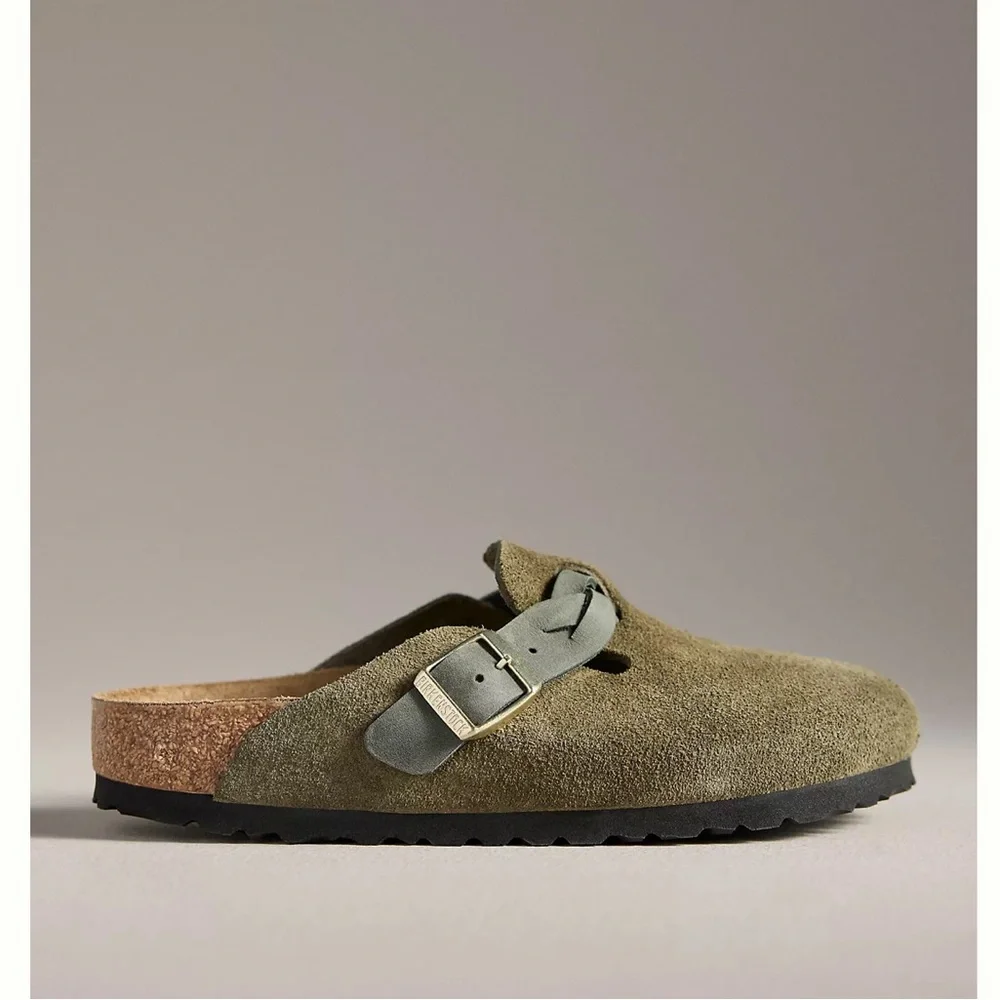 Birkenstock Boston Braided Clogs Color: Thyme - Picture 2 of 8